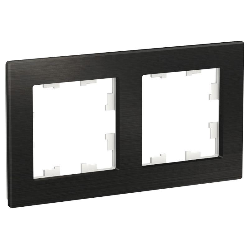 рамка 2-м atlasdesign nature метал. оникс se atn312302 от BTSprom.by