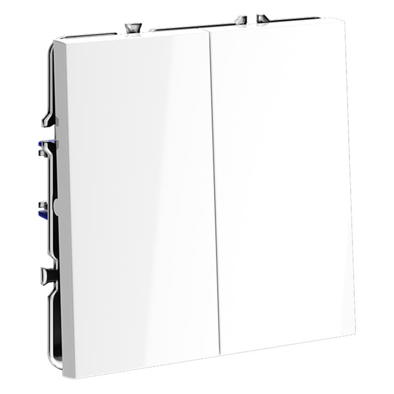  Выключатель 2-кл. СП S70 10А механизм бел. глянцевый Voltum VLS020101 фото в каталоге от BTSprom.by