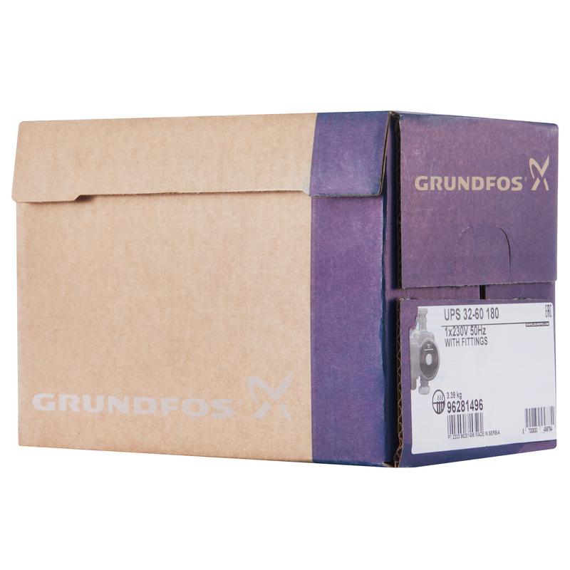  Насос циркуляционный UPS 32-60 180 с гайками Grundfos НС-0027464 фото в каталоге от BTSprom.by