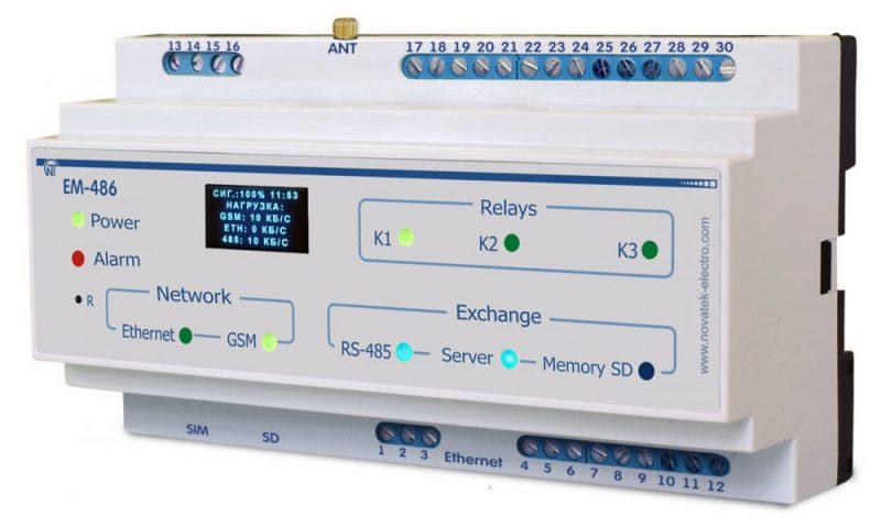 точка доступа к nt cloud (ethernet/2-g) ем-486 вход ethernet 4 входа 3 реле (с облачным сервисом мониторинга) новатек-электро 3425680486 от BTSprom.by