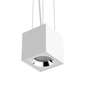 светильник светодиодный dl-02 cube 125х135 20вт 3000к 35град. подвесной ral9010 бел. матов. varton v1-r0-00360-30000-2002030 от BTSprom.by