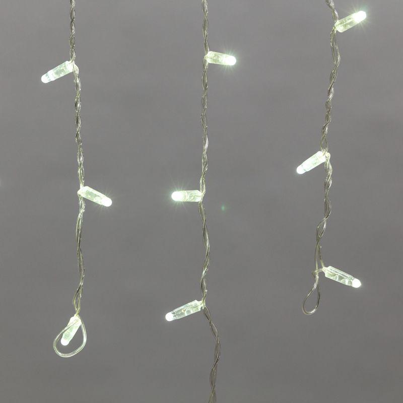  Гирлянда светодиодная "Айсикл" (бахрома) 2.4х0.6м 88LED бел. 7Вт 230В IP65 провод прозр. Neon-Night 255-055 фото в каталоге от BTSprom.by