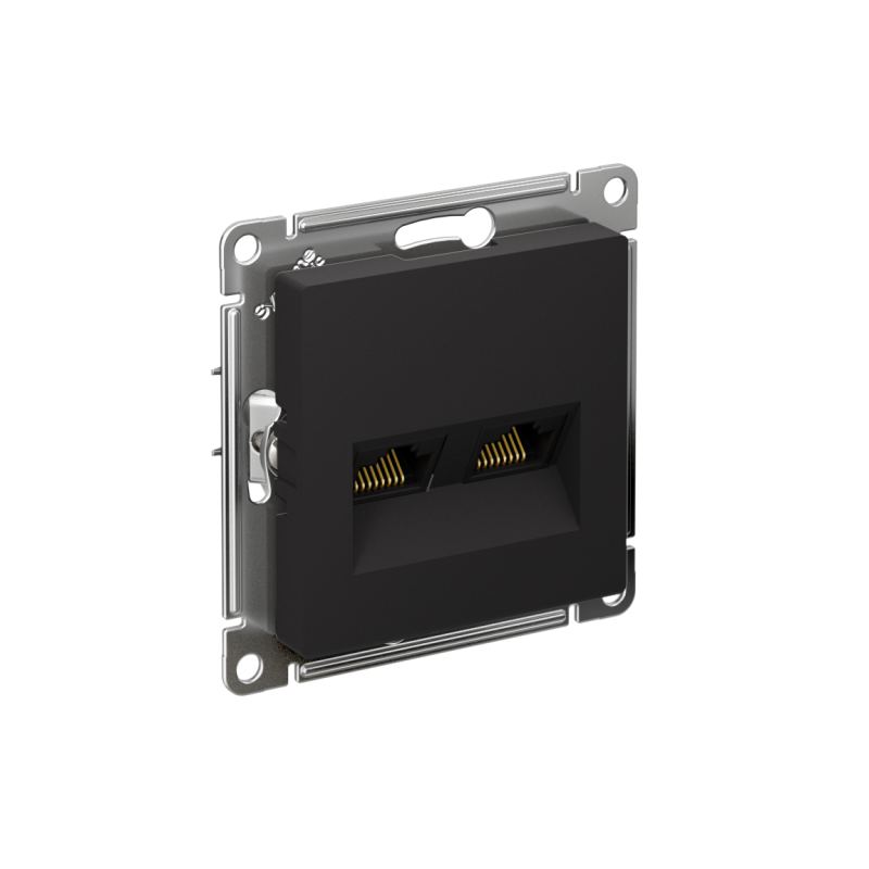 розетка компьютерная 2-м atlasdesign rj45 кат.6a механизм карбон se atn001088 от BTSprom.by