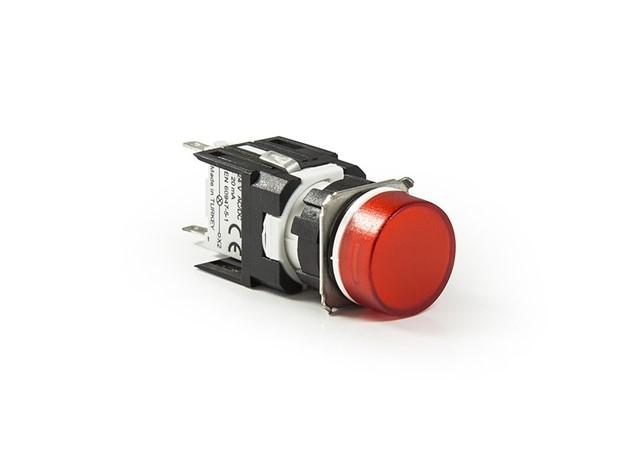 арматура сигнальная 16мм круглая 12-24 ac/dc красн. emas d060yxk от BTSprom.by