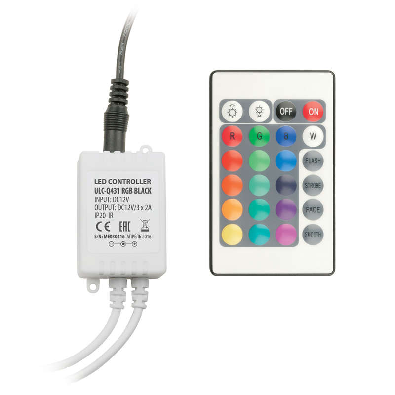 контроллер ulc-q431 rgb black для управления светодиод. rgb лентами 12в с пультом ду ик volpe ul-00001113 от BTSprom.by