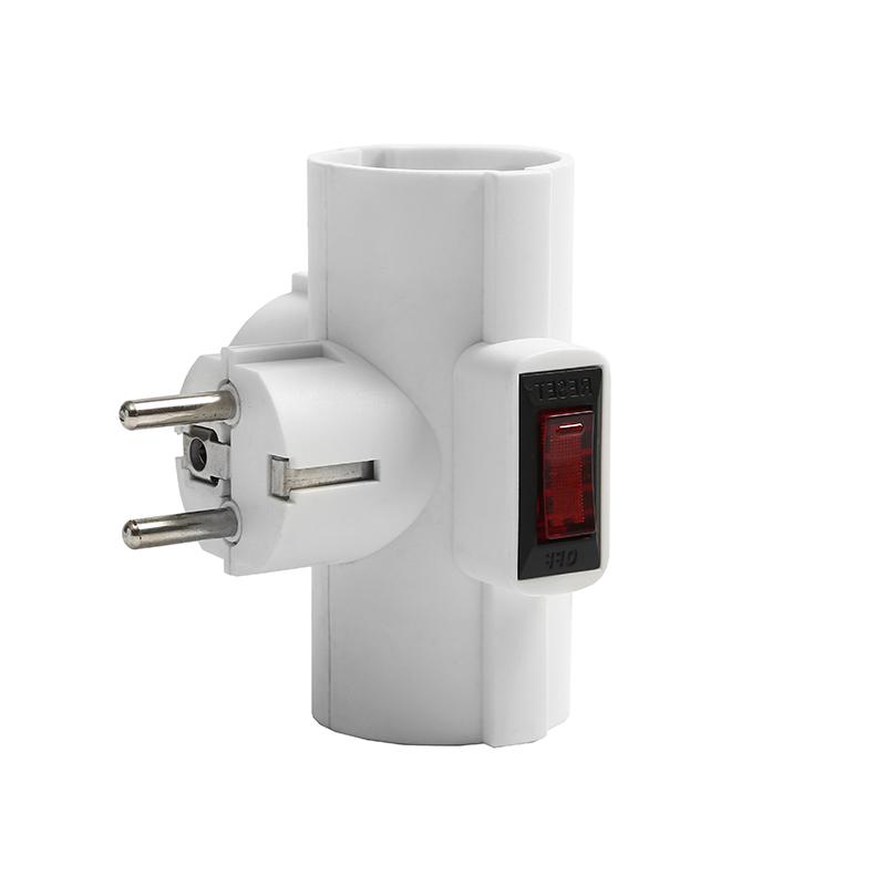 разветвитель 3-м т-образный с выключателем с заземл. 16а 3500вт 250в бел. dомток 2663 от BTSprom.by