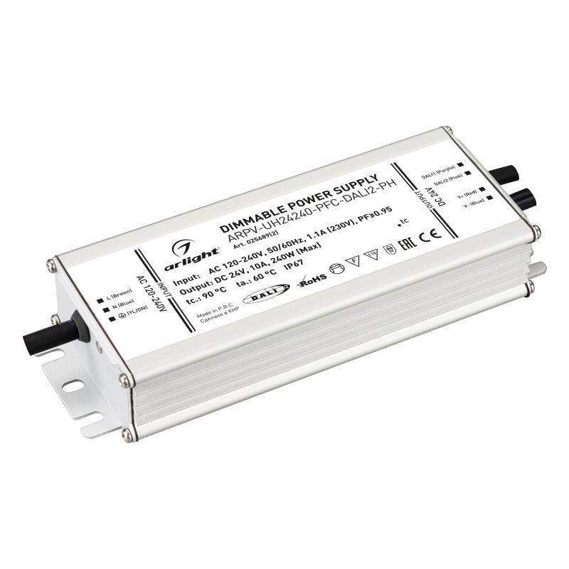Блок питания ARPV-UH24240-PFC-DALI2-PH (24В 10.0А 240Вт) IP67 металл Arlight 025689(2) фото в каталоге от BTSprom.by  Блок питания ARPV-UH24240-PFC-DALI2-PH (24В 10.0А 240Вт) IP67 металл Arlight 025689(2) фото в каталоге от BTSprom.by