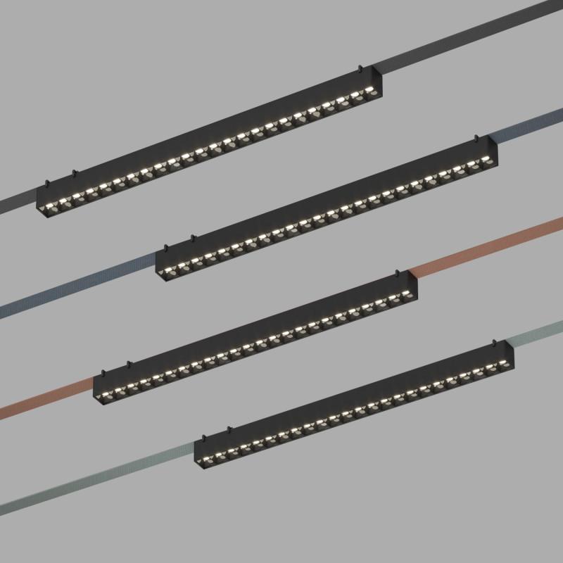  Светильник для трека-ремня Belty Grill 24Вт 4000К IP20 48В DC 642х40х45мм RA90 24град. со светодиодом алюм. черн. DENKIRS 723164 фото в каталоге от BTSprom.by