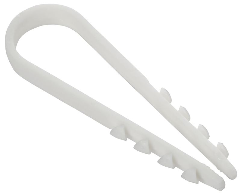 дюбель-хомут 11х18мм для круглого кабеля нейлон бел. (уп.100шт) generica udh13-11-18-100-k01-g от BTSprom.by