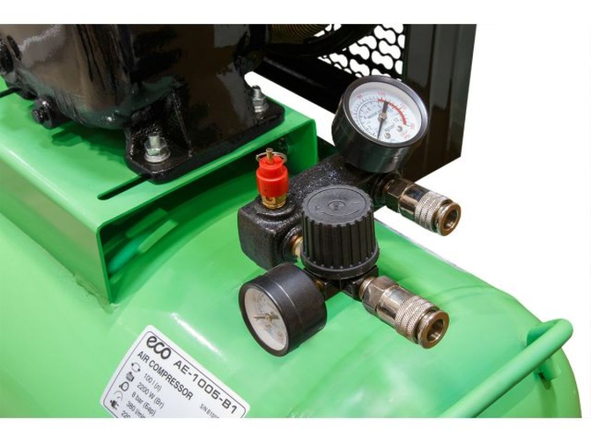  Компрессор ECO AE-1005-B1 ременной (380 л/мин, 8 атм, ременной, масляный, ресив. 100 л, 220 В, 2.20 кВт) AE-1005-B1 фото в каталоге от BTSprom.by