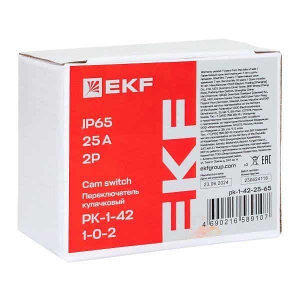  Переключатель кулачковый ПК-1-42 2п 25А "1-0-2" IP65 EKF pk-1-42-25-65 фото в каталоге от BTSprom.by
