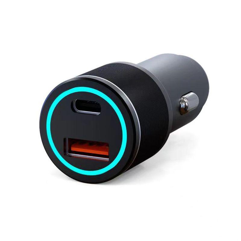 устройство зарядное автомобильное с двумя портами usb-c + usb-a 48вт с led-подсветкой rexant 18-2230-5 от BTSprom.by