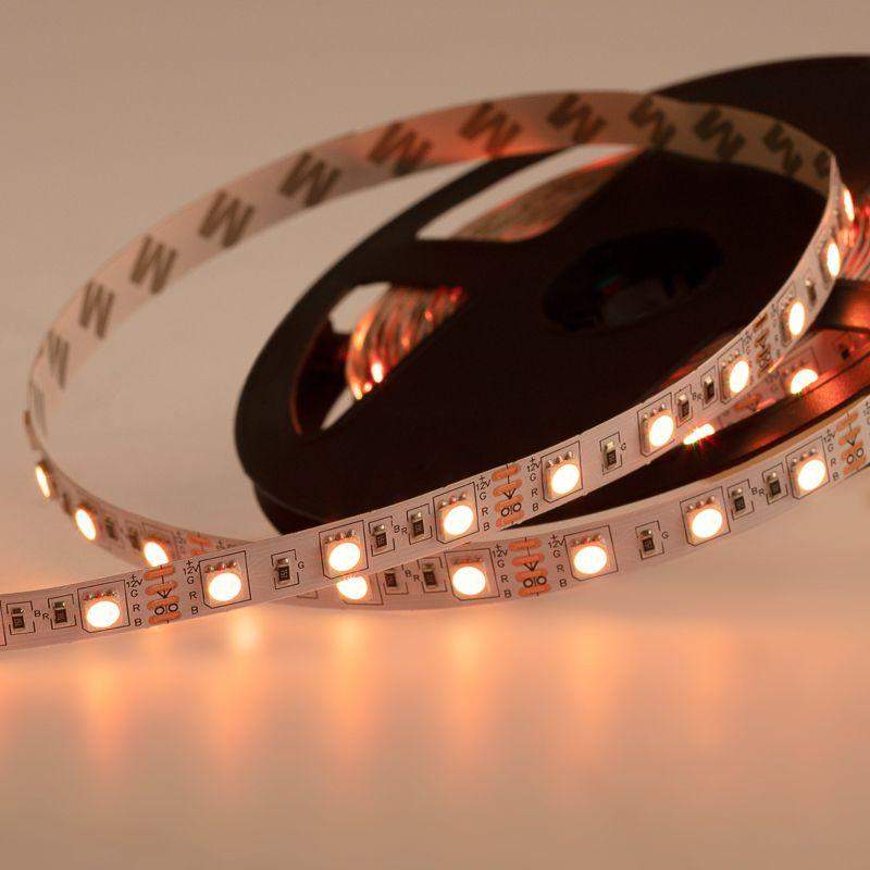 лента светодиодная smd5050 60led/м 14.4вт/м 12в ip23 (уп.5м) rgb lamper 141-389 от BTSprom.by