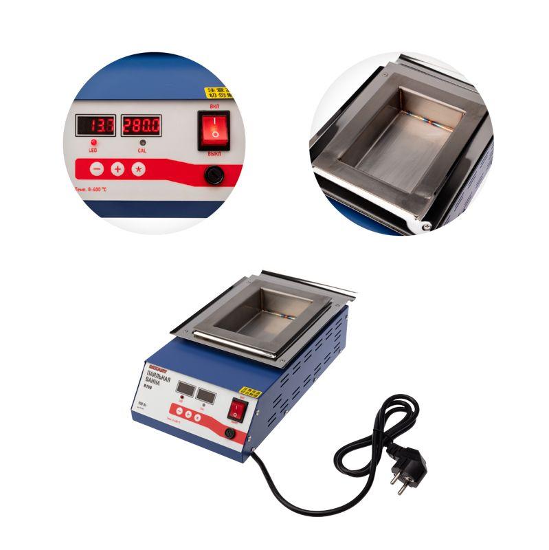  Ванна паяльная модель R150 900Вт 150х100х45мм 0-400град.C цифровая Rexant 09-9071 фото в каталоге от BTSprom.by