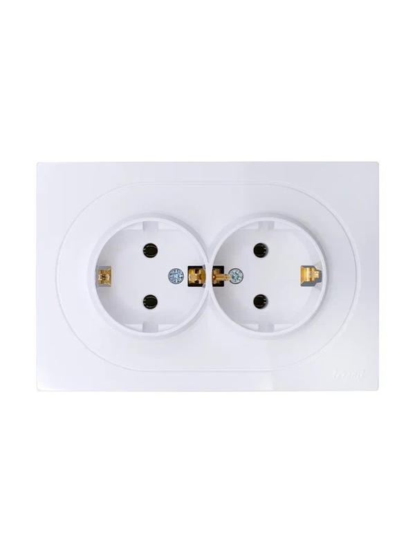 розетка 2-м сп osen с заземл. пбт механизм бел. lezard 743-0200-127b от BTSprom.by