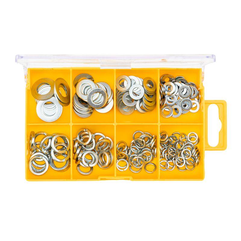  Набор плоских и гроверных шайб (уп.200шт) Kranz KR-01-3101-21 фото в каталоге от BTSprom.by