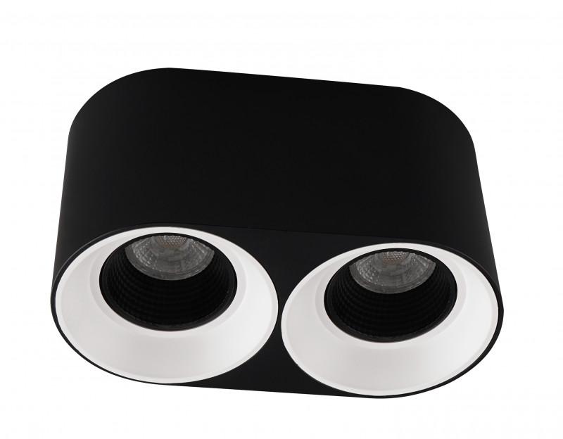 светильник 10вт gu5.3 ip20 led накладной пластик черн.-бел./черн. denkirs 654455 от BTSprom.by