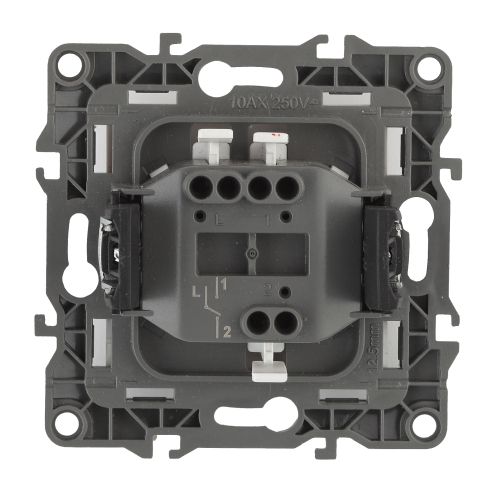  Выключатель 1-кл. СП Эра12 12-1101-06 10А IP20 250В 10AX механизм черн. Эра Б0014626 фото в каталоге от BTSprom.by