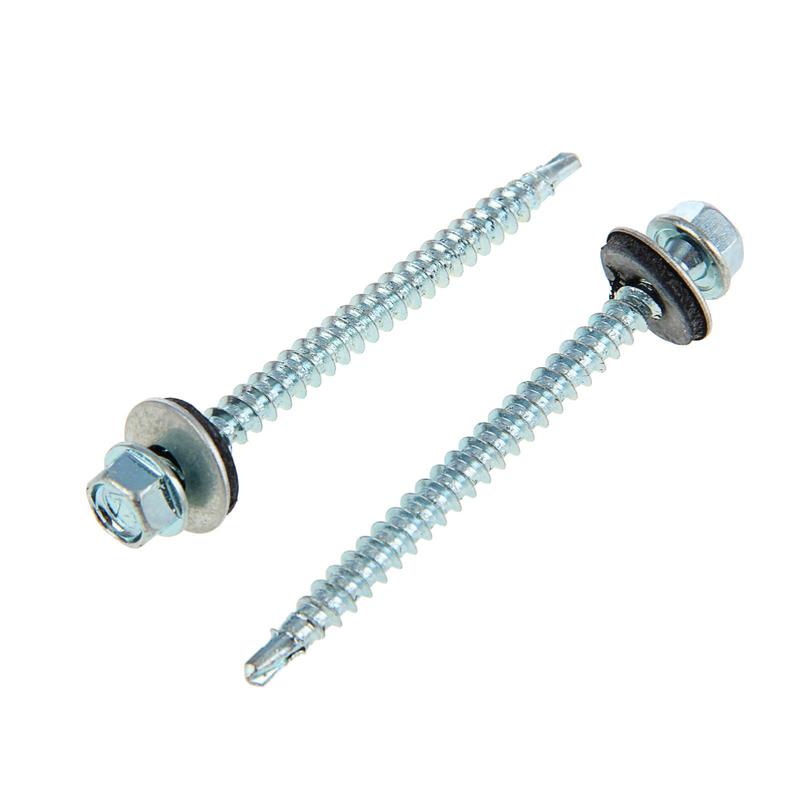 саморез кровельный 4.8х65 с буром оцинк. (коробка) (уп.5кг) tech-krep/zitar 144784 от BTSprom.by