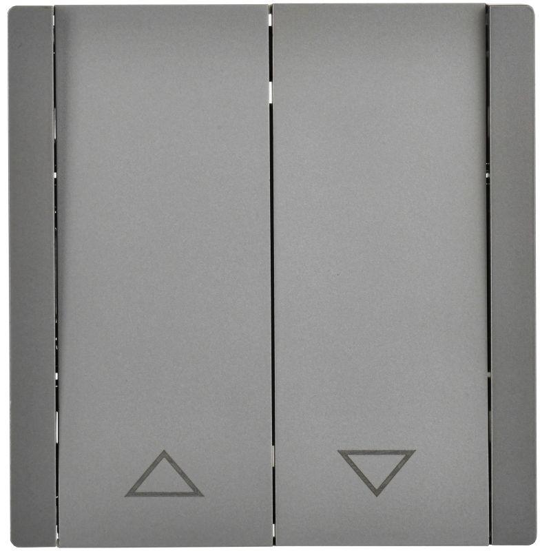  Выключатель жалюзи СП FORTE&PIANO 10А FP511 сталь IEK FP-V15-0-10-1-K46 фото в каталоге от BTSprom.by