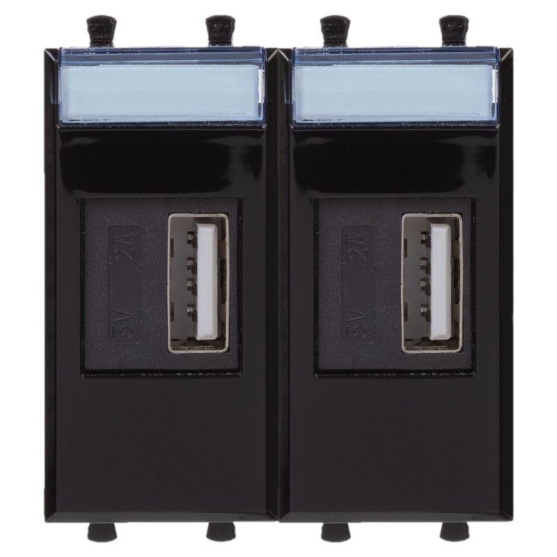 устройство зарядное usb 2мод. 2.1а avanti "черный квадрат" dkc 4402542 от BTSprom.by