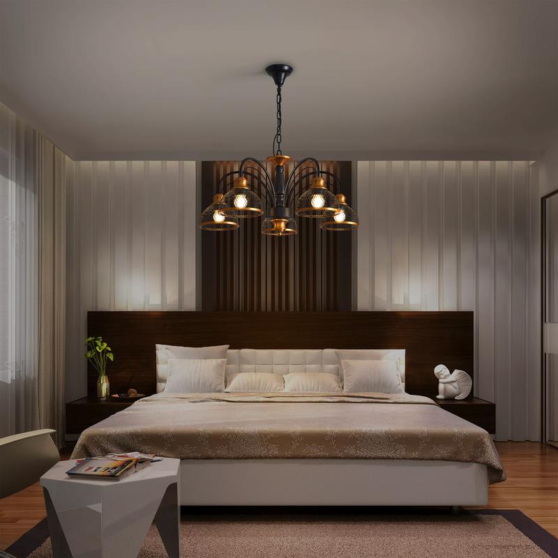  Светильник Caz 5х60Вт E27 IP20 подвесной Freya FR5527PL-05BBZ фото в каталоге от BTSprom.by