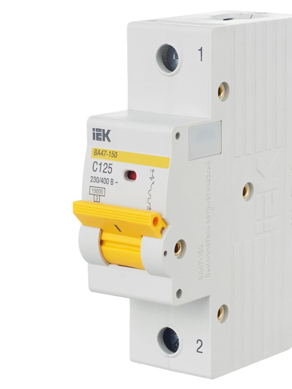  Выключатель автоматический модульный 1п C 125А 15кА ВА47-150 KARAT IEK MVA50-1-125-C фото в каталоге от BTSprom.by