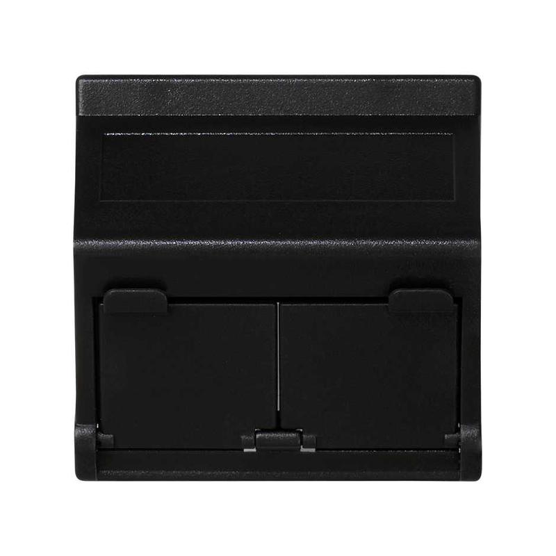 плата наклонная защ. шторки на 2-мод. md (rj45 оптоволокно) 45х45мм графит simon connect kb80-14 от BTSprom.by