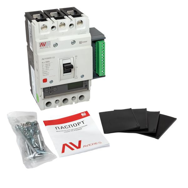  Выключатель автоматический 160А 100кА AV POWER-1/3 ETU6.2 AVERES EKF mccb-13-160H-6.2-av фото в каталоге от BTSprom.by