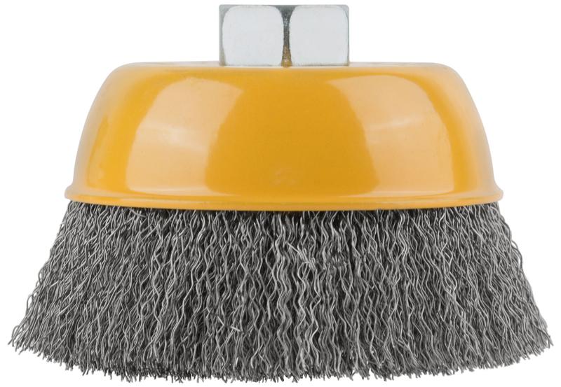  Корщетка-чашка гайка М14 волнистая проволока нержавеющая сталь 100мм FIT 38843 фото в каталоге от BTSprom.by