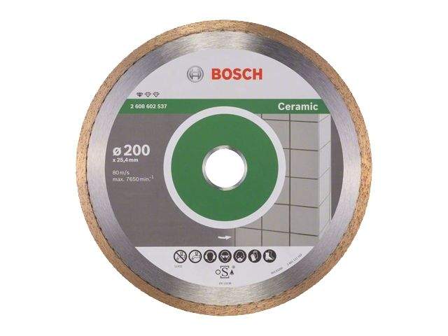 алмазный круг 200х25.4 мм по керамике сплошн. standard for ceramic bosch ( сухая/мокрая резка) от BTSprom.by