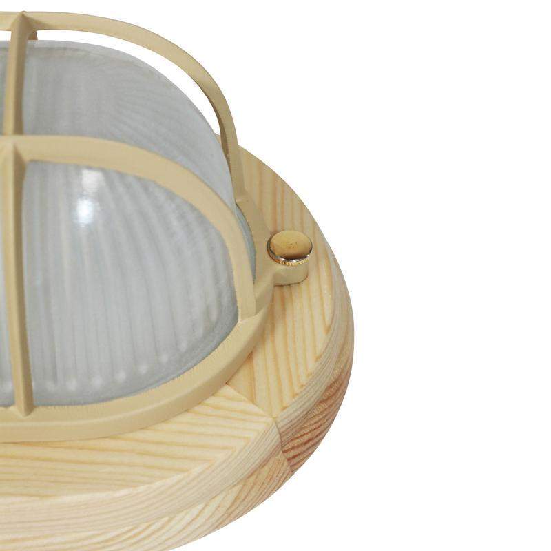  Светильник НПП 03-60-022 "Самарканд" 1402 60Вт E27 IP65 овал малый матов./корпус с решеткой дерево сосна (инд. упак.) Элетех 1005500985 фото в каталоге от BTSprom.by