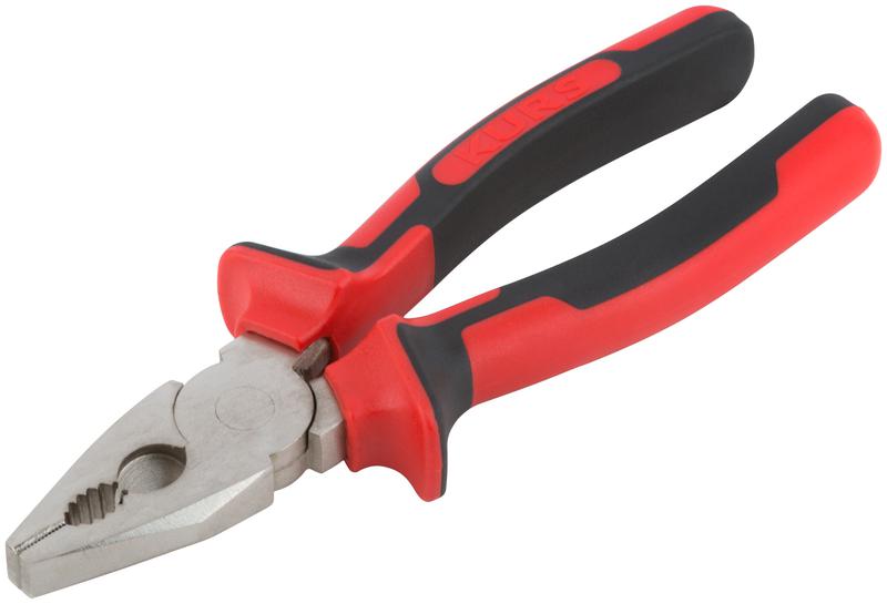  Плоскогубцы комбинированные "Тренд" двухцветные прорезиненные ручки хром-никелевое покрытие 200мм КУРС 47566 фото в каталоге от BTSprom.by