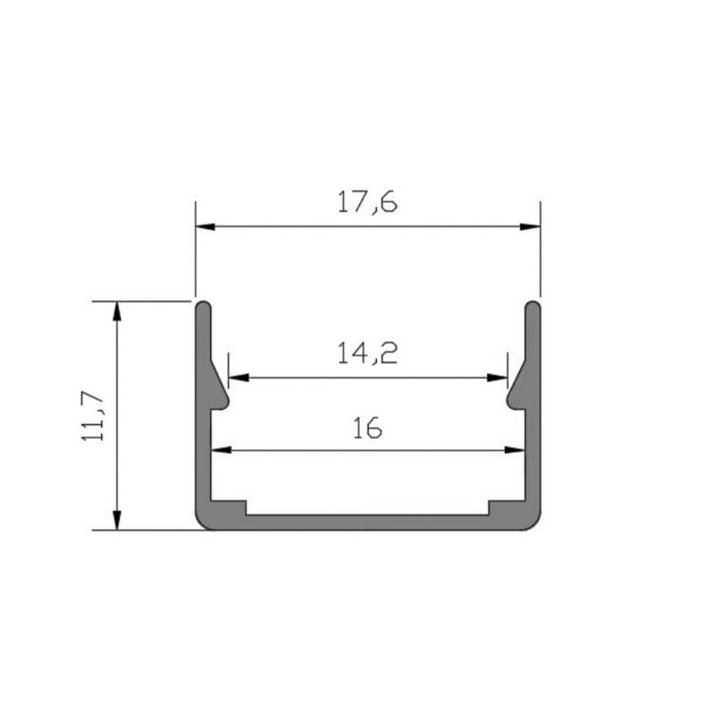  Профиль алюминиевый анодированный для гибкого неона 16х16мм 2м Neon-Night 134-088 фото в каталоге от BTSprom.by