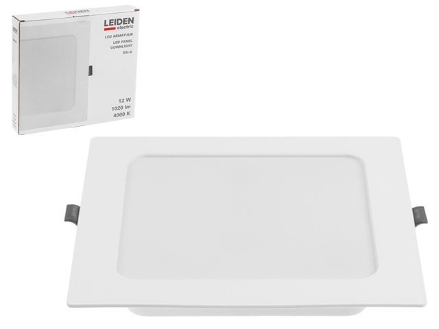 светильник светодиодный встраиваемый квадрат 12 вт 4000к, ip44 rs-s leiden electric (174*174 мм) 807007 от BTSprom.by