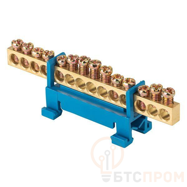 Шина нулевая N 6х9 14 отверстий синий изолятор тип "Стойка" на DIN-рейку латунь PROxima EKF sn0-63-14-sb фото в каталоге от BTSprom.by  Шина нулевая N 6х9 14 отверстий синий изолятор тип "Стойка" на DIN-рейку латунь PROxima EKF sn0-63-14-sb фото в каталоге от BTSprom.by