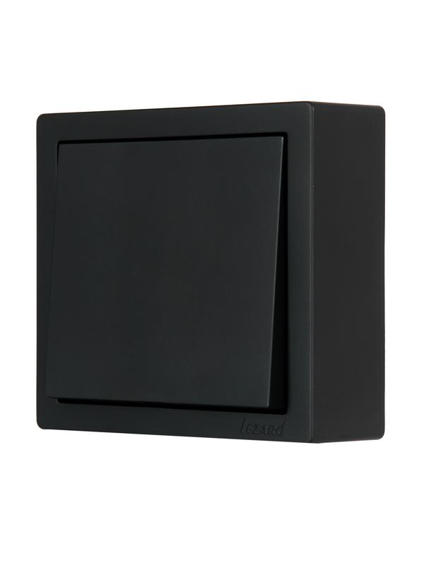  Выключатель 1-кл. ОП LETO черн. бархат LEZARD 752-4200-100 фото в каталоге от BTSprom.by