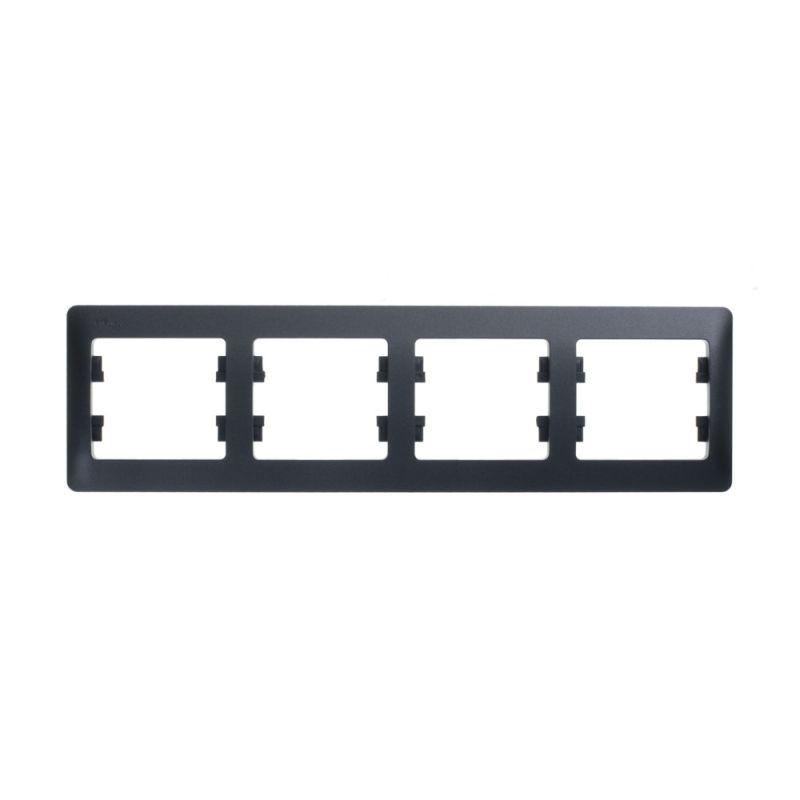 рамка 4-м glossa горизонт. антрацит se gsl000704 от BTSprom.by