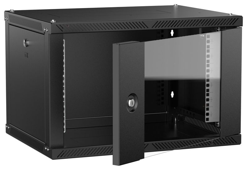шкаф linea w 2.0 6u 600х450мм дверь стеклян. черн. itk lwr5-06u64-gf-2 от BTSprom.by