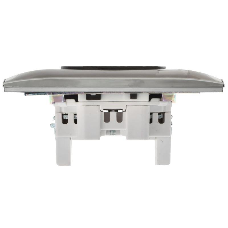  Розетка 2-м SKANDY 10А без заземл. без защ. шторок в сборе SK-R10N никель IEK SK-R20-10-K50-F фото в каталоге от BTSprom.by