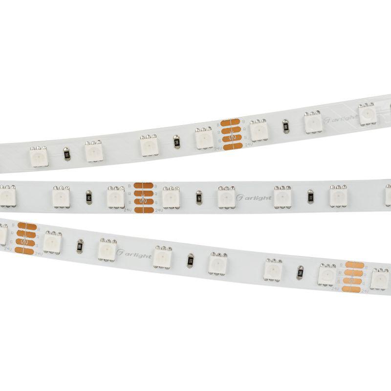 лента светодиодная rt-b60-10mm 24v rgb 14.4вт/м ip20 5060 открыт. (уп.5м) arlight 010367(2) от BTSprom.by