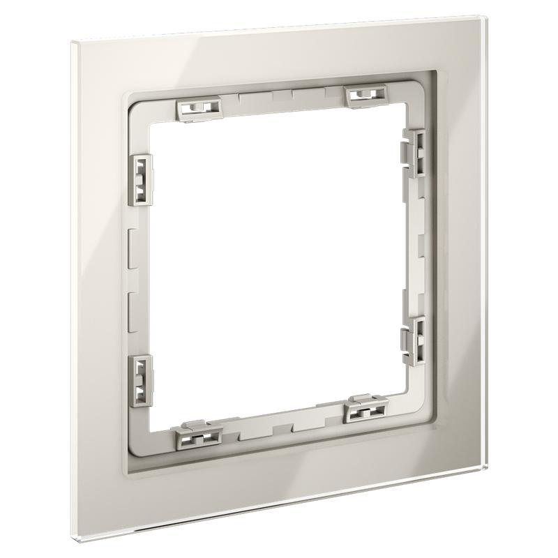  Рамка 1-м S70 стеклян. кашемир Voltum VLS110103 фото в каталоге от BTSprom.by