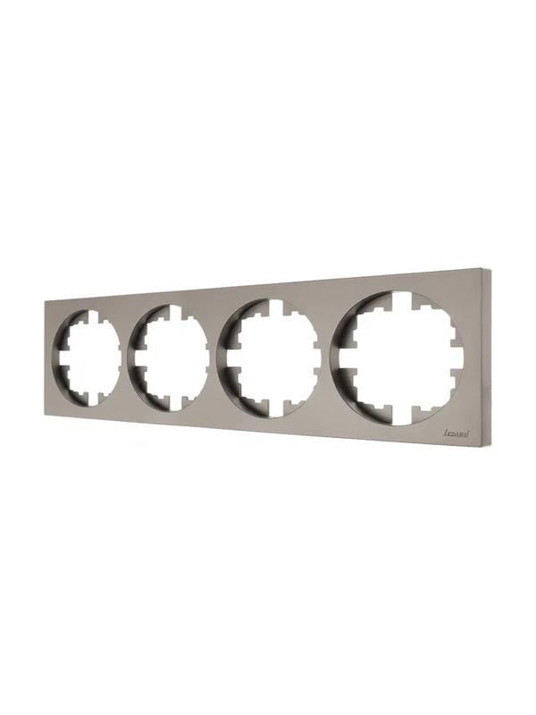  Рамка 4-м OSEN горизонт. квадрат титан LEZARD 743-3700-149 фото в каталоге от BTSprom.by