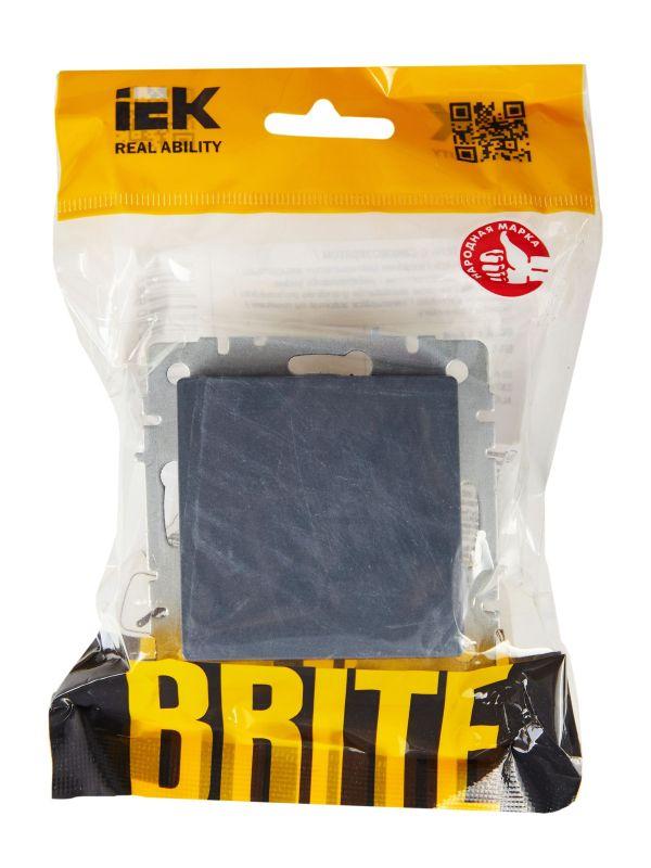  Выключатель 1-кл. СП BRITE ВС10-1-4-БрМ 10А самовозвратн. механизм маренго IEK BR-V14-0-10-K35 фото в каталоге от BTSprom.by