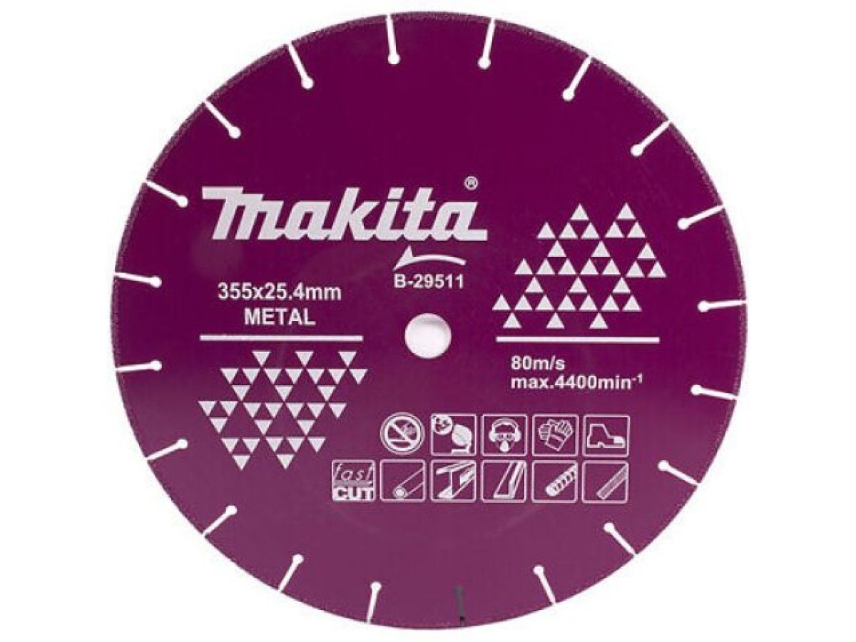 алмазный круг 355х25.4 мм по металлу сегмент. makita (сухая резка, быстрый рез) b-29511 от BTSprom.by