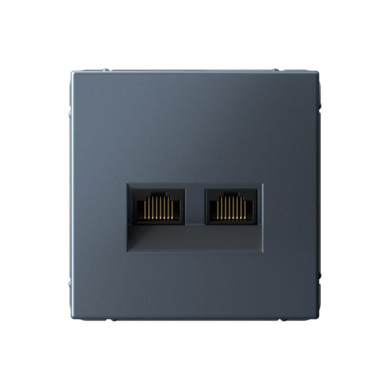 розетка двойная компьютерная artgallery rj45+rj45 кат. 6a механизм грифель se gal000788 от BTSprom.by