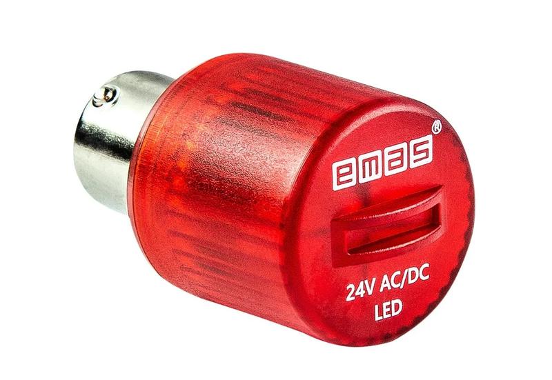 светодиод led 24v ac/dc красн. emas ikml024k от BTSprom.by