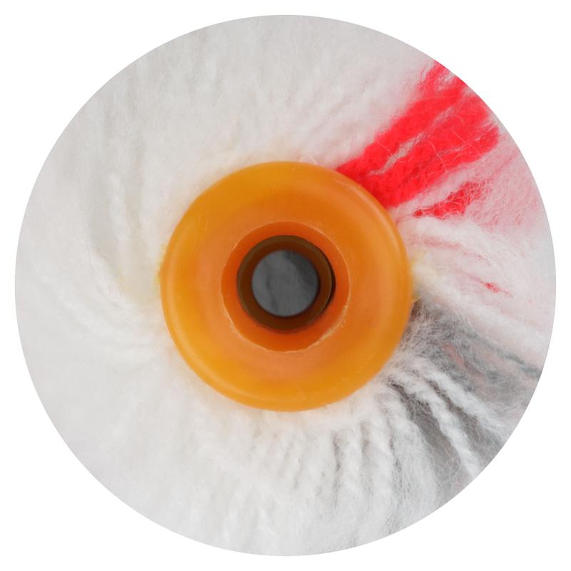  Ролик полиакрил. "мини" профи с серой и красной полосками диам. 15/35мм ворс 10мм 100мм бел. FIT 02681 фото в каталоге от BTSprom.by