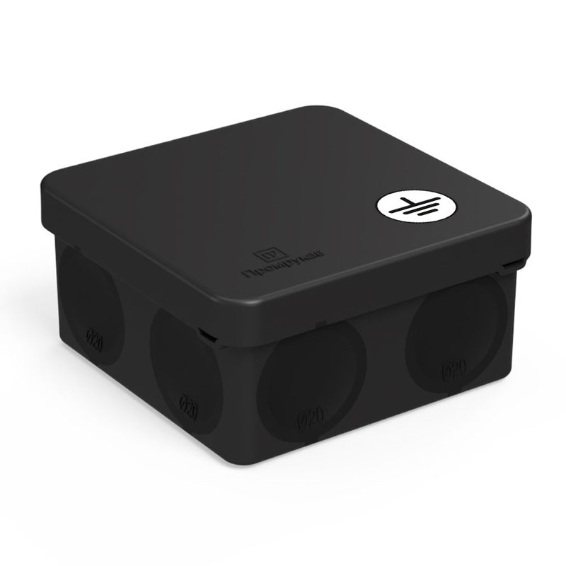 коробка уравнивания потенциалов оп 60-0210-9005-у для прямого монтажа двухкомпонентн. безгалогенная (hf) 80х80х40 черн. промрукав 60-0210-9005-у от BTSprom.by