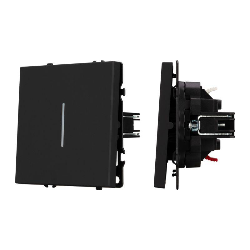 выключатель 1кл arl nobe подсветка софт-тач swt-mk01-sfpl-l-bk 250в 10а черн. оникс arlight 054258(1) от BTSprom.by